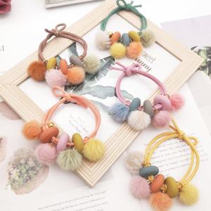 파스텔 밍크볼 헤어 머리끈 3P SET