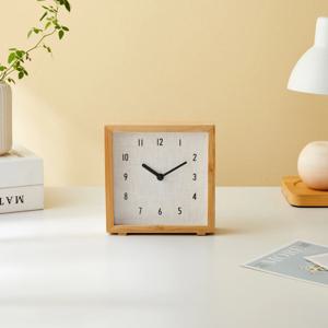 L 뱀부 벽 탁상 겸용시계 베이지