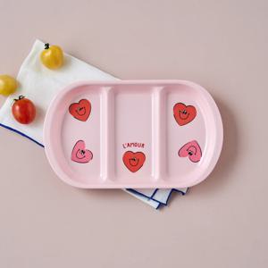러브투게더 멜라민 3칸 나눔접시