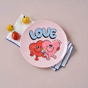 러브투게더 멜라민 원형접시 D20 러브