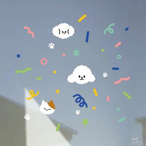 2c236 펫스프링클 펫샵 스티커 귀여운스티커 컷팅스티커
