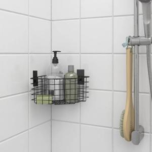 블렉셴 블랙 코너선반 바구니 28x21x12 cm