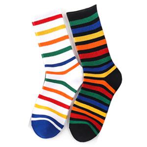 무지개 패션 양말 여성 장목