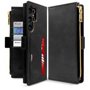 갤럭시S25 울트라 케이스 앨리스 지퍼형 거치 카드수납 지갑 가죽 다이어리