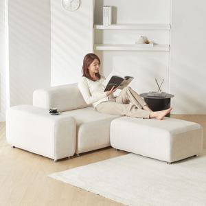 몽쉘 플러스 조야 기능성 아쿠아텍스 패브릭 모듈 2인 소파(쿠션증정)