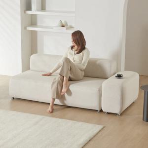 몽쉘 플러스 조야 기능성 아쿠아텍스 패브릭 모듈 3인 소파(쿠션증정)