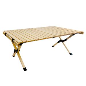 캠핑용 접이식 우드 롤 테이블 차박 높이 조절 탁자 90cm