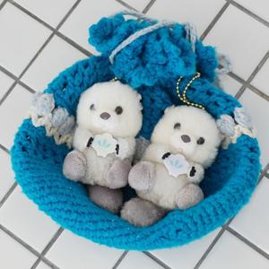 어뮤즈 해달 바다 동물 인형 키링 공식정품 귀여운 수달 가방 열쇠 고리 선물 에어팟 참