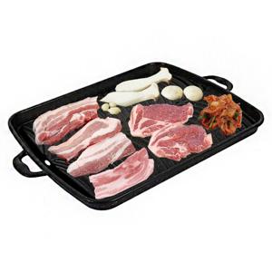 퀸센스 웨이브 은나노사각구이팬33cm(구이팬 사각구이팬 삼겹살구이팬 고기판 캠핑불판)