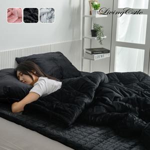 국산 겨울 부드러운 양면 3mm 극세사 차렵 이불 세트 SS/Q 스토브 이부자리 3컬러