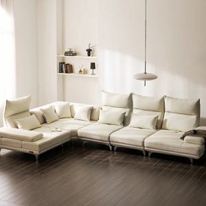 안목 휘윤 헤드 조절 스윙 가죽 8인용 코너형 소파