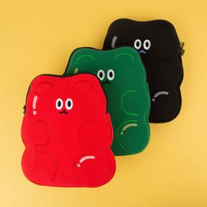 자수 젤리베어 아이패드 11인치 13인치 15인치 노트북 파우치 랩탑 태블릿 가방 슬리브