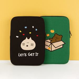 자수 노트북파우치 길곰 렛츠기릿 아이패드 11인치 13인치 15인치 귀여운 랩탑 가방
