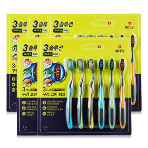 트리플 솔루션 칫솔 미세모 6입 x5