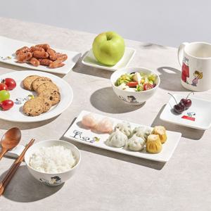 스누피 레터 도자기 식기세트 7P