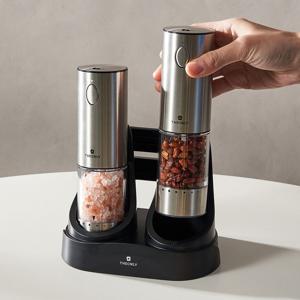 25년형 자동충전 소금 후추 전동 그라인더 1+1 올인원 세트