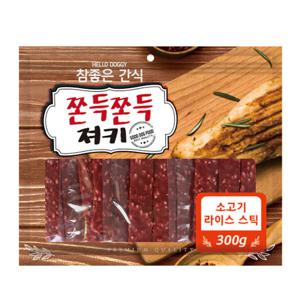 쫀득쫀득 강아지대용량간식 300g 소고기라이스스틱