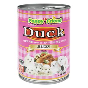 대용량 강아지통조림 캔간식 400g 오리고기