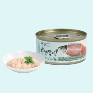 한캔뚝딱 프리미엄 영양특식 고양이캔 연어&닭간 85g