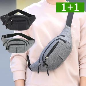 1+1 남성 슬링백 크로스백 힙색 방수가방 경량 여행 등산 미니 가방