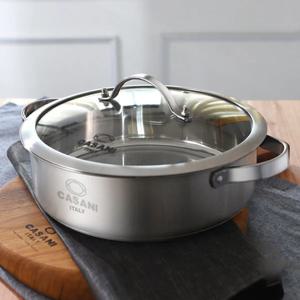 3중 인덕션 스텐 전골냄비 찌개 샤브샤브 캠핑 냄비 26cm