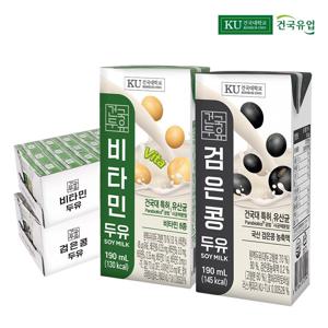 건국두유48팩 (검은콩 24팩 + 비타민 24팩)