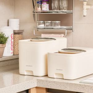 ZABAS 슬라이딩도어 밀폐 쌀통 10/15kg 쌀보관통 잡곡통 방충 방습 URB-10i