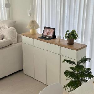 E0자재 3칸 4칸 재활용 분리수거함&수납장 1000 1300 2size