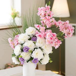 벚꽃 백일홍 성묘 꽃다발 조화 72cm 납골당 산소 추모 장식 수목장