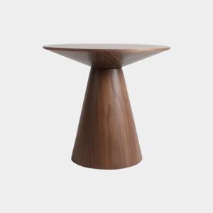 UOON 운 월넛 600 원목 거실 테이블 원형 사이드 라운드 탁자