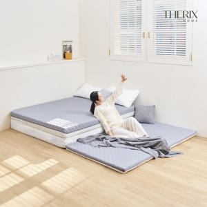 베이직 푹신탄탄한 매트리스 10cm 원룸 바닥 수면매트 자취 침대 토퍼 (MS/SS/Q)
