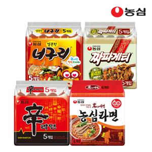 신라면 5개+농심라면 4개+너구리 5개+짜파게티 5개