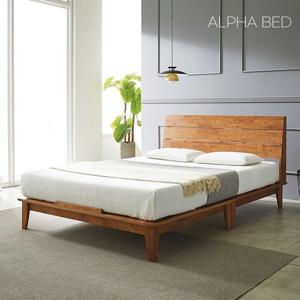 데니 원목 평상형침대+매트선택 (SS/Q/K/LK/RK) 2colors