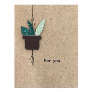 미니 화분 사각 편지지 엽서 봉투 메시지 카드