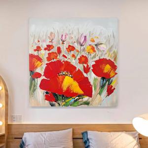 돈들어오는그림 모란꽃 목단화 유화 꽃그림 대형 거실 인테리어 캔버스액자