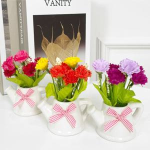 작은 카네이션 미니어처 화분 성묘조화 납골당꾸미기 봉안당장식 소품