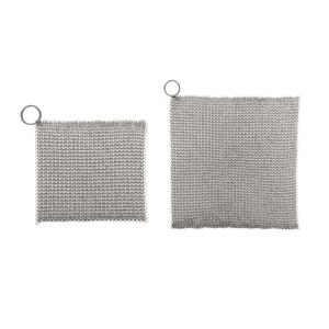 네이쳐스 316 스텐 링 수세미 10cmx10cm+15cmx15cm 2종세트