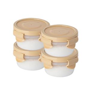 양념 소스 보관 소분 밀폐용기 원형 250ml 4개