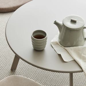 재크 700 라운드 좌식 테이블 쇼파 침대 이동식 테이블 (베이지)