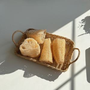 바게트 천연 수세미 4P set 국산 제로웨이스트 식물 수세미