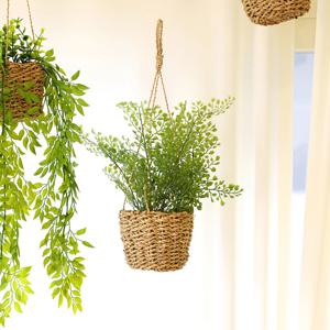 조화 넝쿨 화분 공중 인조식물 행잉플랜트 바구니 아디안툼