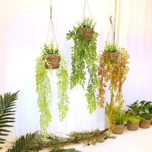 조화 넝쿨 화분 공중 인조식물 행잉플랜트 바구니 느티바인