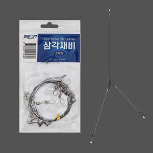 세온 쭈갑 삼각 가지 채비 쭈꾸미 갑오징어 가지줄채비 3개입