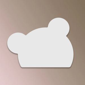 아기거울 안전거울 아크릴 어린이집 욕실 붙이는 반곰모양
