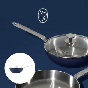 통5중 볼라 316 웍팬+유리뚜껑 24cm (모던 블루)