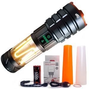 제우스 LED 후레쉬 줌 랜턴 충전식 써치라이트 손전등