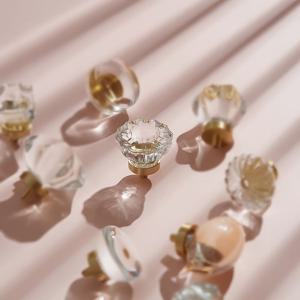 크리스탈 황동 가구 손잡이 붙박이장 서랍장 원형 1구 2color