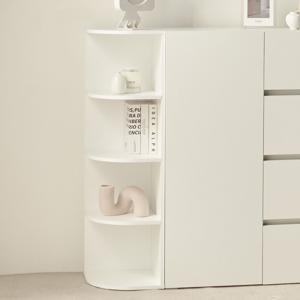 모노 4단 라운드 코너 선반 슬림 수납장