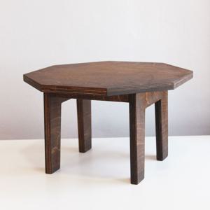 팔각소반 다크브라운 ( 다과상 돌상 백일상 미니교자상 차탁 )