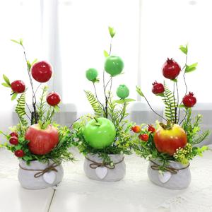 풍수 인테리어 모형과일 열매 인조 식물 하트 조화화분 중 1p